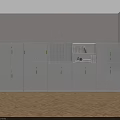 White Bookcase With Green Handles Glass Doors Holding Books And Decorative Items In Bright Interior