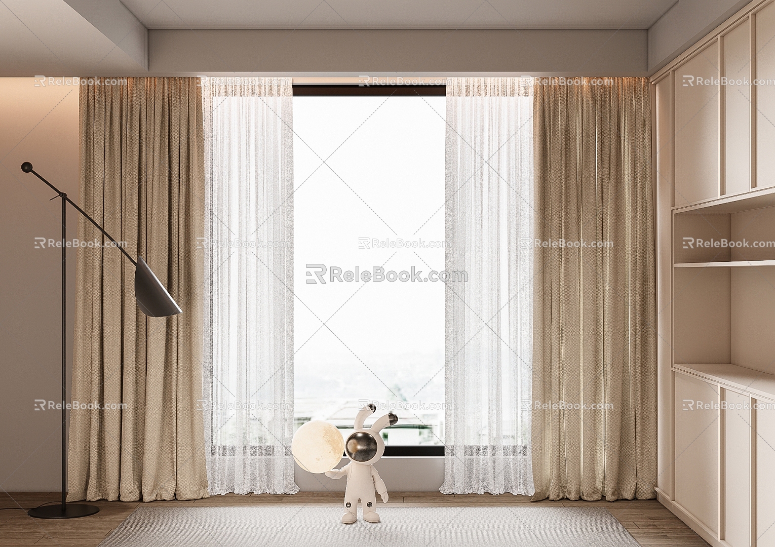 curtain fabric curtain gauze curtain fabric curtain 3d model