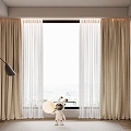 curtain fabric curtain gauze curtain fabric curtain 3d model