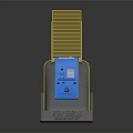 Foot Operated Sanitizer Equipment With Blue Panel Yellow Stand And Gray Base