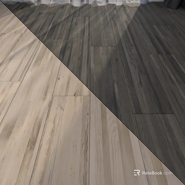 Wooden Floor Planks With Light And Dark Tones In Modern Design 3d model 