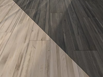 Wooden Floor Planks With Light And Dark Tones In Modern Design 3d model