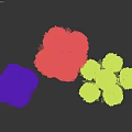 Colorful Hydrangea Flowers In Glass Vases Decorative Arrangement With Purple Pink White Blooms