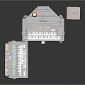 Lego Bricks Built Electronic Music Equipment With Keyboard Synthesizer Speaker And Lamp