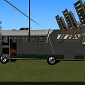 Functional Camper Van With Cream Green Exterior Open Awning On Grassy Field