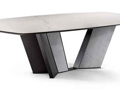 Modern Bar Counter Design With Smooth Surface And Stylish Metal Support Structure 3d model