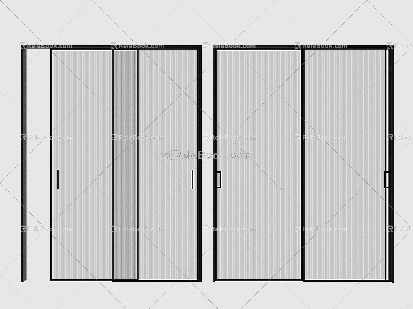 glass door, kitchen glass sliding door, glass sliding door, changhong glass door, balcony glass door 3d model