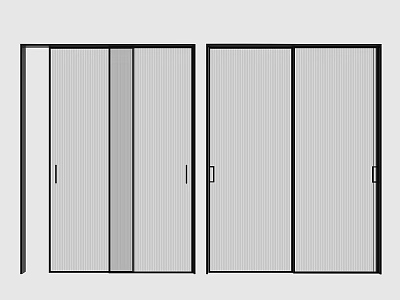 glass door, kitchen glass sliding door, glass sliding door, changhong glass door, balcony glass door 3d model