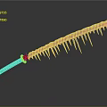 Frost Encrusted Ice Sword With Icicle Edges And Ornate Crystal Hilt