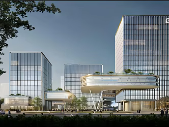 Modern Office Building Industrial Park High-rise Office Building 3d model