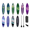 Colorful Stand Up Paddle Boards With Different Designs Paddles And Carry Bag