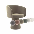 Beige Accent Chair With Armrest Tapered Base And Multiple Color Options