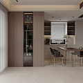 Modern Spacious Living And Dining Room With Panoramic City View Floor To Ceiling Windows