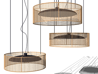 Modern chandelier metal chandelier 3d model