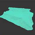 Realistic Geological Terrain Model With Dirt Layers Rocks And Uneven Surface