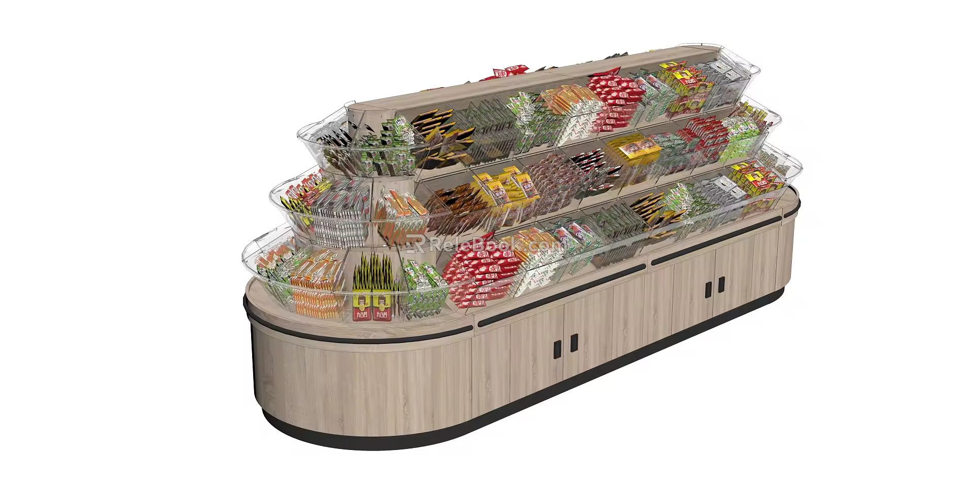 Modern container three-layer inclined plane bulk weighing cabinet 3d model
