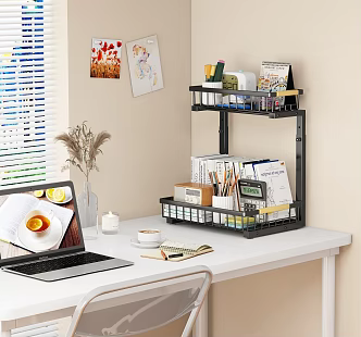 Basket Storage Rack for Stationery and Book Storage 3d model