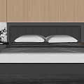 Leather double bed 3d model