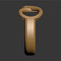 Elegant Golden Bracelet With Intricate Snake Design And Smooth Metallic Surface