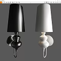 Modern Black And White Wall Lamps With Elegant Lampshades For Home Decor