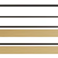 Black Metal Slide Rails With Wooden Panels For Furniture Assembly Components 3d model