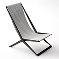 Modern Lounge Chair With Gray Fabric And Black Sleek Frame Design