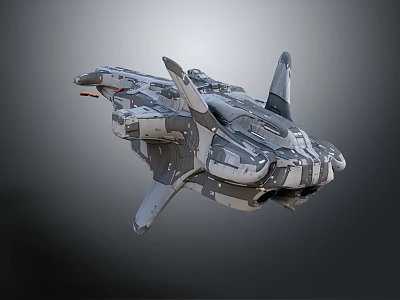 Futuristic Water Vehicle With Streamlined Metallic Design And Advanced Propulsion System 3d model