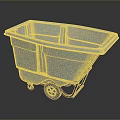 Dual Compartment Plastic Trash Bin With Wheels And Black Frame