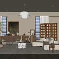 Middle style home space 3d model