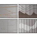 Modern Room Dividers With Various Geometric Patterns And Wavy Lines For Interior Design