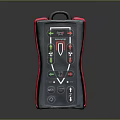 Spartan Portable Computer Diagnostic Device With Handle Red Black Buttons And Indicator Lights 3d model