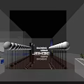 Baoneng Urban Development Modern Exhibition Space With Urban Night View And Mirrored Surfaces
