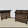 Vintage European Style Storage Cabinets With Carved Wooden Details And Antique Design