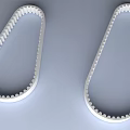 High Quality Toothed Belts Essential Components For Hardware Tools Mechanical Use 3d model