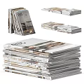 Stacked Magazines With Various Cover Designs And Titles In Neatly Arranged Piles