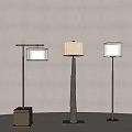 New Chinese Floor Lamp Fishing Lamp Transparent Stone Floor Lamp Zen Floor Lamp 3d model