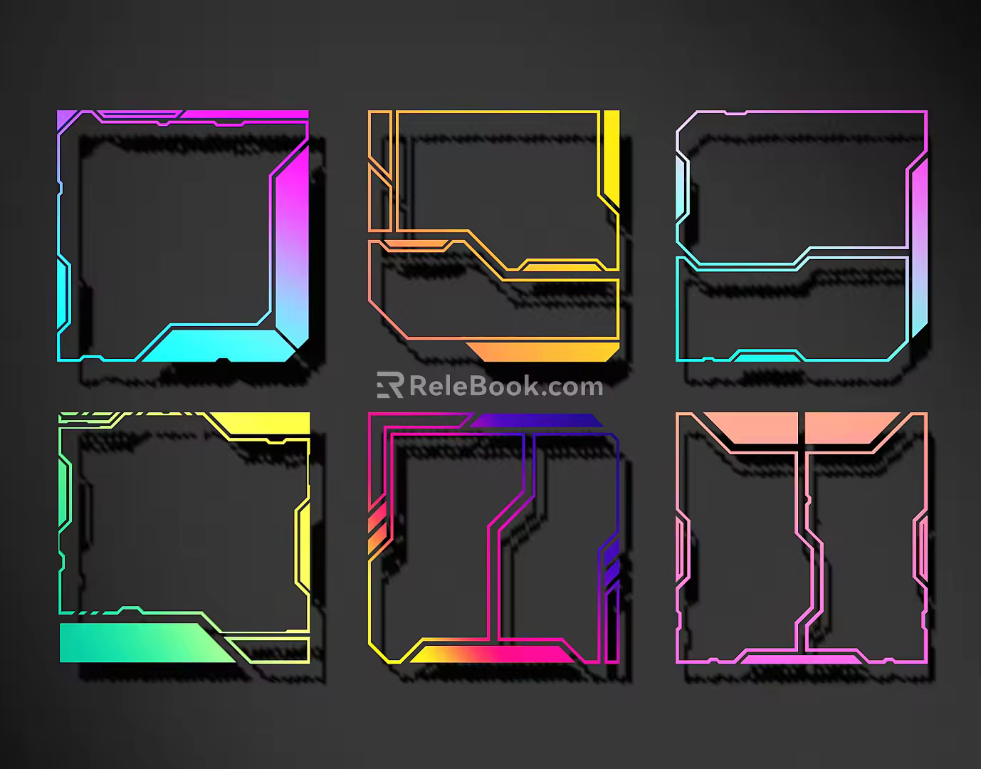 Modern science and technology lines science and technology lines modeling culture wall 3d model
