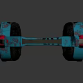Modern Teal And Red Audio Headphones With Metallic Headband And Black Earpads