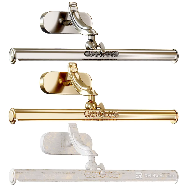 Modern Wall Sconces With Brass Silver Metal Finish Adjustable Arm Stylish Home Decor Design 3d model 