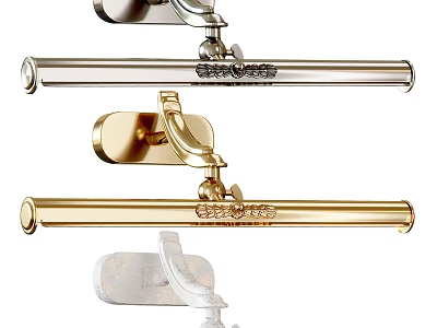 Modern Wall Sconces With Brass Silver Metal Finish Adjustable Arm Stylish Home Decor Design 3d model
