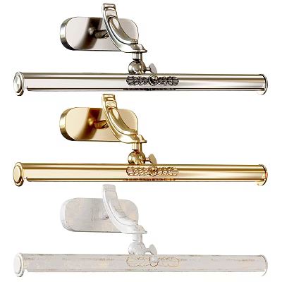 Modern Wall Sconces With Brass Silver Metal Finish Adjustable Arm Stylish Home Decor Design 3d model