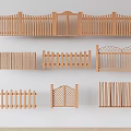 Wooden Fences With Various Designs And Decorative Patterns For Garden Use