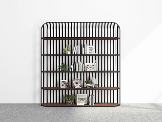 Bookshelf Ornaments Bookshelf Decorative Storage Rack Decorative Rack Bookshelf Shelf 3d model