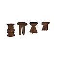 American-style log wind a few corners a few 3d model