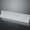 White Decorative Carved Molding With Intricate Patterns Shiny Surface And Elegant Design 3d model