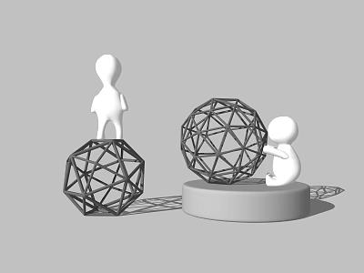 Modern Sculptures Sculptures 3d model