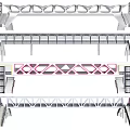 Modern Bridge Designs Featuring Various Structural Supports And Architectural Styles 3d model