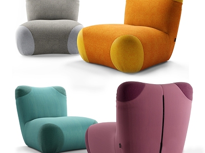 Sofa Single Sofa Seat Casual Sofa Single Chair Lazy Sofa Cushion 3d model