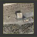Detailed Terrain Model With Building Road Vehicle And Vegetation In Desert Area