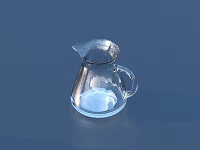 Transparent Glass Pitcher Tableware Set For Home Dining And Serving Use 3d model